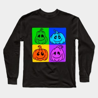 Smiling Pumpkin Pop Long Sleeve T-Shirt